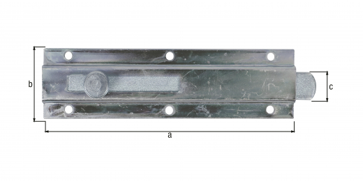 Türriegel,m.Knopfgriff,disp,150x40x16