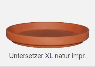 Ton Untersetzer XL natur imprägniert