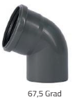 HTsafeB DN/OD 75 - 67,5 Grad Bogen