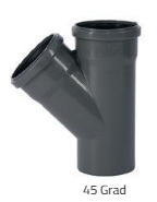 HTsafeEA Abzweig DN/OD 90/50 45 Grad