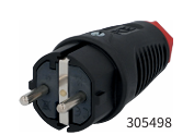 PCE STECKER GUMMI IP54 SCHWARZ