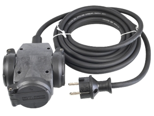 VERTEILERSTECKDOSE 3-FACH 4,5M