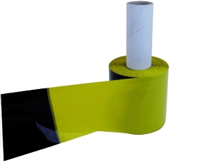 ABSPERRBAND 100 M GELB/SCHWARZ