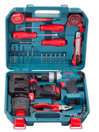 Ronix Akkuschraubbohrer-Set 16V 33-teil.