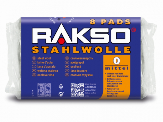 STAHLWOLLE 200 GR. SORTE 0000 8 PADS