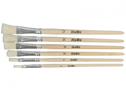 STRICHZIEHER-/GUSSOWPINSEL-SET 6 TEILIG
