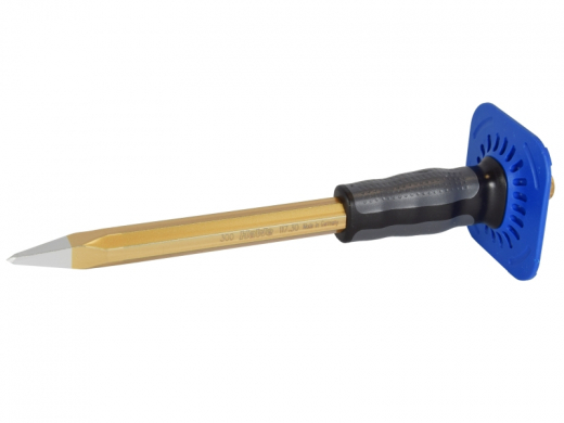 MAURERMEIßEL SPITZ 350 MM MIT HANDSCHUTZ
