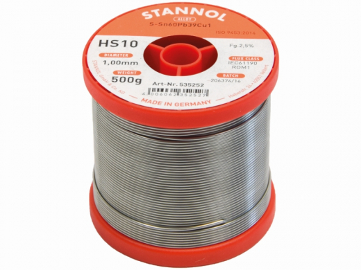 LÖTDRAHT 2% CU 1,0 MM 500 GR