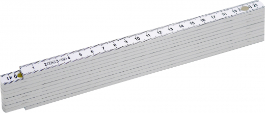 Meterstab 200cm, weiß, Kunst-