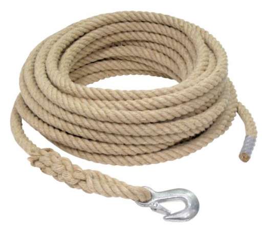 Baurollenseil 30 m, Hanf, mit