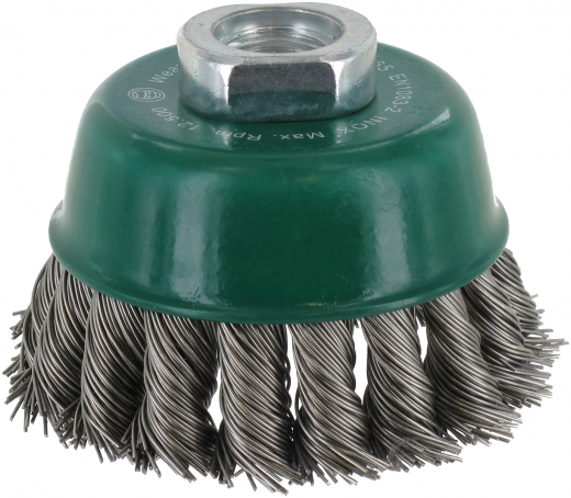 Topfbürste 65mm, Inox, gezopft