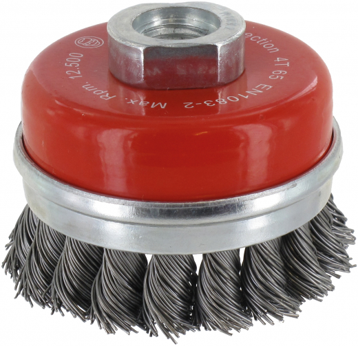 Topfbürste 65mm, Stahl,gezopft