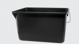 Kunststoffeimer 12 l schwarz, eckig, mit