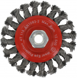 Rundbürste 115mm,Stahl,gezopft