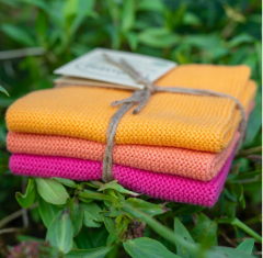 Spültuch Bio 3er Set,frohe Farben-Kombi