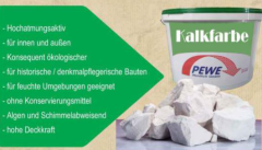 PEWE ökologische Kalkfarbe weiß, 12,5 L