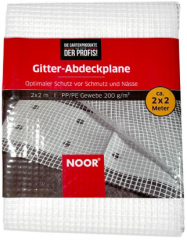 Gitter-Abdeckplane 200g/m² 4 x 6 m weiß