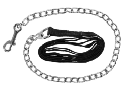 Führleine mit Kette, schwarz, 250cm