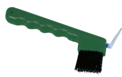 Hufauskratzer mit Bürste grün