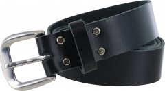 Ledergürtel schwarz 38mm breit