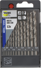 Stahlbohrerset, HSS 13tlg.