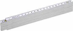 Meterstab 200cm, weiß, Kunst-