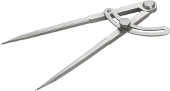 Zirkel mit Bogen 200mm,