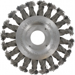 Rundbürste 115mm,Stahl,gezopft